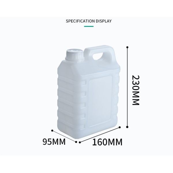 2.5L White HDPE Plastic Jerry Can With Tight Head And Screw Lid For Customization