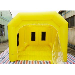6 M Yellow Inflatable Spray Booth / Automotive Paint Booths Two Air System