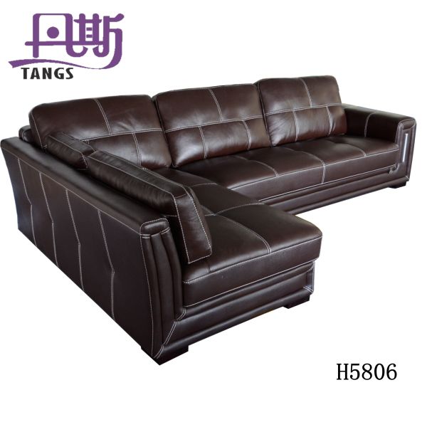 2015 hot sales Sectionals genuine leather sofa set home furniture h5806