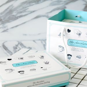 Macaroon Candy Chocolate Box Cardboard Packaging Stamping Custom