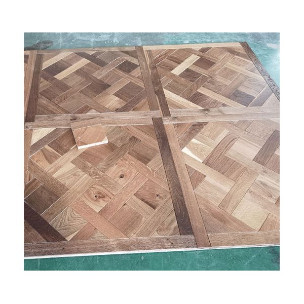Smoked & Stained Versailles Oak Parquet Engineered Flooring, Character Grade