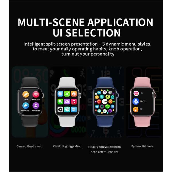 BT4.0 1.75 Inch Call Function Smart Watch T500 Plus 230mAh For Android