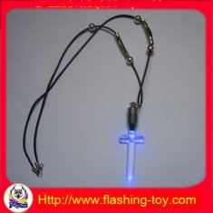Quality PS Plastic Yellow Blue Green Necklace, Flashing Led Necklaces HL-B2117 for sale