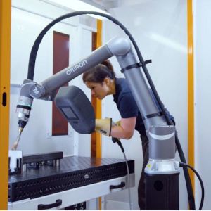 Welding Robot Arm OMRON TM12 With 6 Axis Robotic Arm Used For Welding As