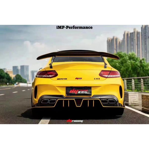 Auto Parts for Mercedes C63 Coupe Carbon Fiber Spoiler W205 C63 C63S Upgraded IMP-style GT Tail Spoiler