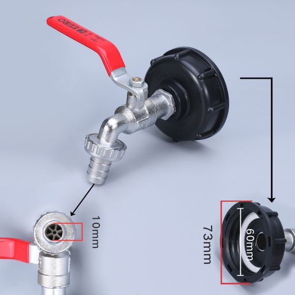 IBC Tank Adapter Replacement Valve Fitting Reducing Connector for Home Garden Water