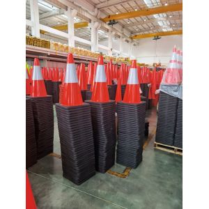 China High Visibility Reflective Film Traffic Cone for Construction Site on sale
