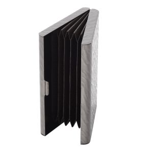 Rectangular Slim And Compact Metal Card Holder With PU Design