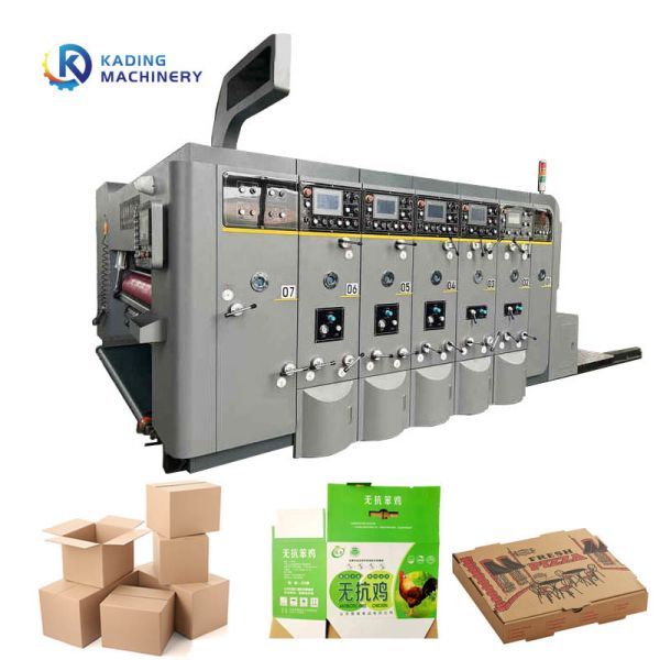 High Speed Corrugated Box Printer With Automatic Die Cutting