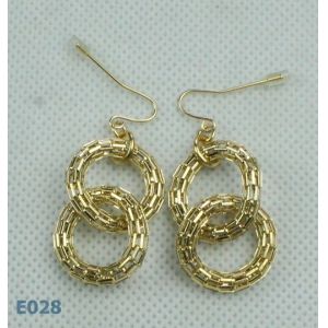 OEM / ODM Fashion Golden Circle Dangle Drop Earrings With Factory Price