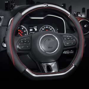 Quality MG Series Double Stitching Car Steering Wheel With Round Top Flat Bottom for sale