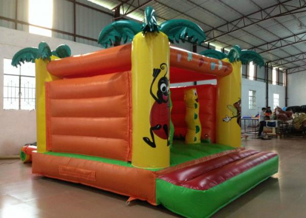 PVC Tarpaulin Customized Insect Coconut Tree Theme Castle Kids Inflatable Bounce Jumping house