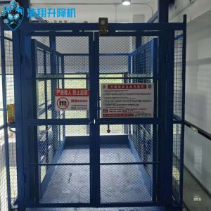 6m Blue Warehouse Elevator Lift 20000kgs Warehouse Goods Lift Self Customized