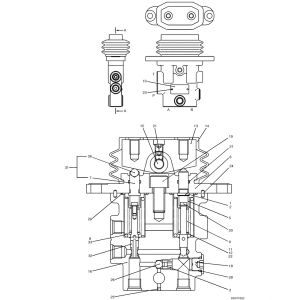 2436U1354S26 Valve Assy Pilot Pluger Fits Kobelco SK135SR SK200SK135SR-1E