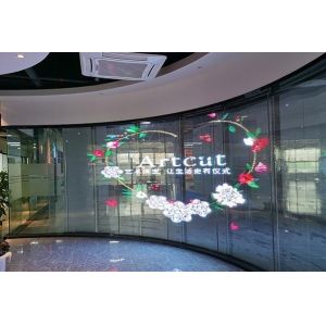 63775 Dots/ M2 Led Window Display Screen Signs 1R1G1B ISO14001 See Through