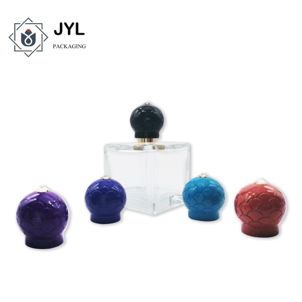 Buy Arabian Style Metal bottle Cap with stone For Luxury Niche Perfume Brands at wholesale prices