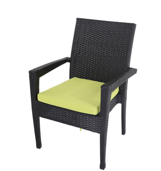 Black Wicker Patio Dining Table Garden Restaurant Dinning Table Set