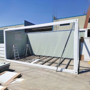 BOX PREFABRIQUE EN PANNEAU SANDWICH 2.20X5.80M ( MODULABLE : BUREAU - HABITATION