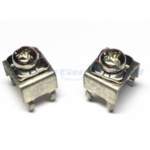Steel DIN C1022 STR M3 M4 PC Board Screw Terminal With Cable Terminal Lugs