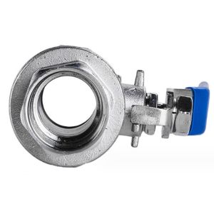 General Steel Handle with Locking Internal Thread BSP NPT 2PC Ball Valve SS304