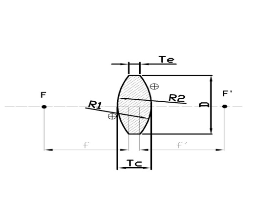300mm Optical Glass Lens Biconvex Aspheric Fused Silica Spherical Glass Lens