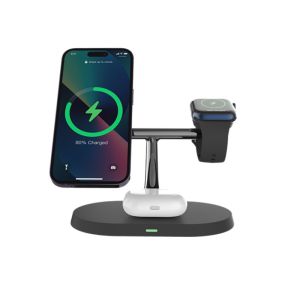 Fast ABS Wireless Charging Stable Current Magnetic Apple 3 In 1 Charging Stand