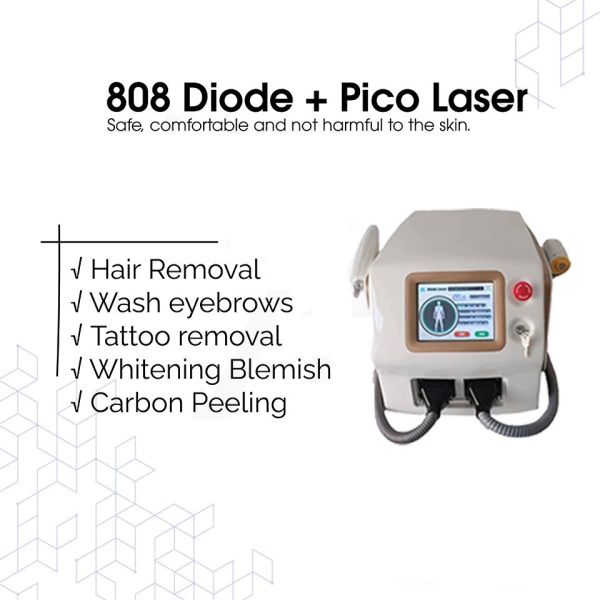 2 In 1 Pico Laser Diode Hair Removal And Picosecond Laser Tattoo Removal Machine