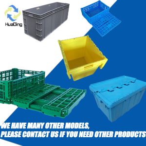 Collapsible plastic container stackable turnover plastic box storage