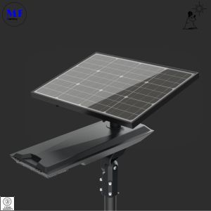 Pole Mounted Flood Garden Park Pathway Light All in One Integrated LED Solar