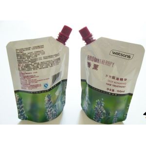 Colorful Printing Liquid Spout Bags , Customized Stand Up Pouch With Spout