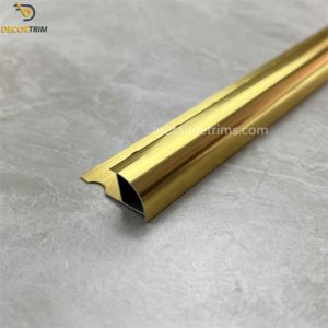 Gold 6063 Aluminium Tile Trim Round Shape Metal Edging Decoration