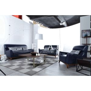 Buckled Design White Genuine Modern Design Leather Sofa S08