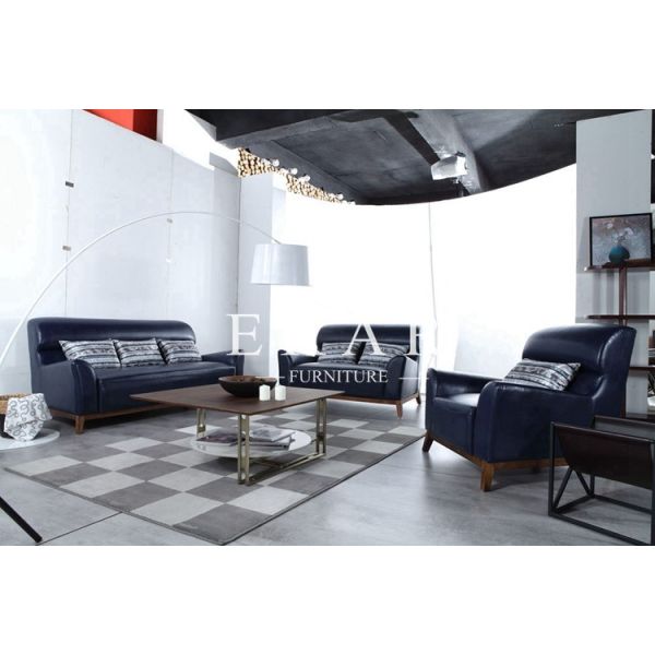 Buy Buckled Design White Genuine Modern Design Leather Sofa S08 at wholesale prices