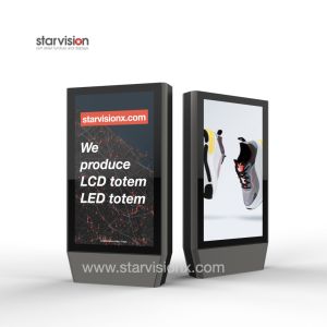 75 Inch Floor Standing LCD Outdoor Digital Totem Weather Proof For Public
