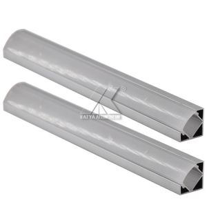 6063-T5 LED Aluminium Profile Transparent Cover Color Punching Processing