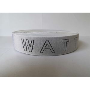 4 Cm High Strength Polyester Elastic Webbing Black Bottom White Words Home