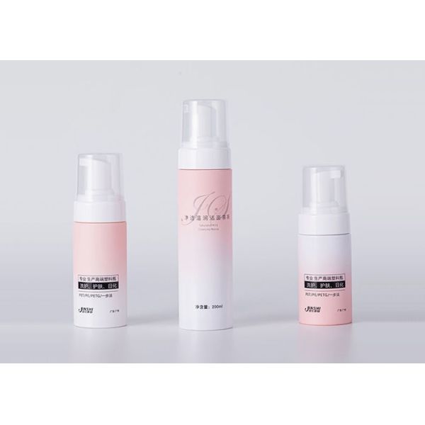 Soft Silicone Brush Pump Plastic Foam Bottle 100ml 200ml For Face Clean Products