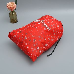 Cute Gym Drawstring Custom Canvas Reusable Grocery Bags School Personalized