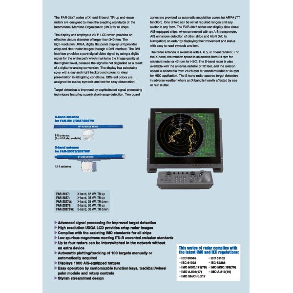 12kW 96nm Marine ARPA Radar With 23.1" Color Lcd Display