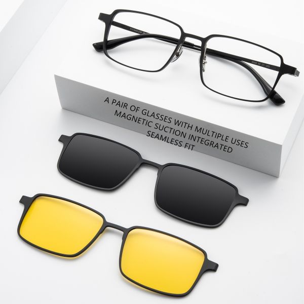 Buy Driving Polarized Night Vision Magnetic Clip On Glasses ZTO 9909 at wholesale prices