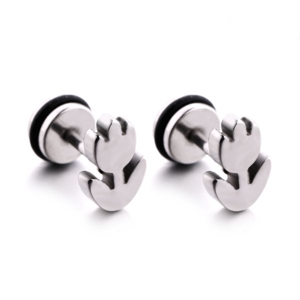Wholesale cheap price stainless steel body jewelry flower stud earrings for women