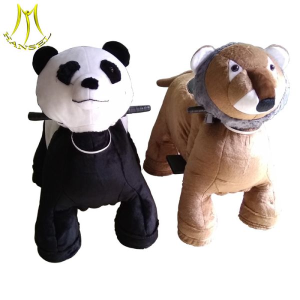 Buy Hansel cheap outdoor plush toy ride dinasour rides petting zoo horse toy for sale at wholesale prices