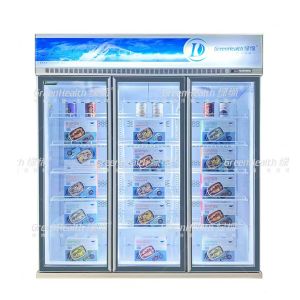 OEM Service Upright Glass Display Freezer With Variable Frequency