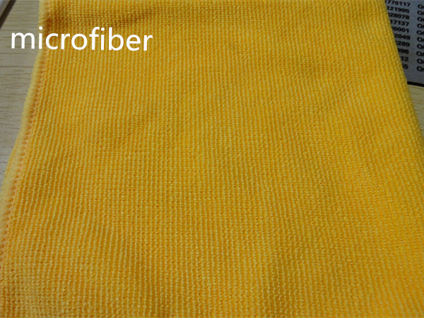 Buy Microfiber Fabric Yellow Big Pearl 40*40 Polyester Cleaning  Towel at wholesale prices