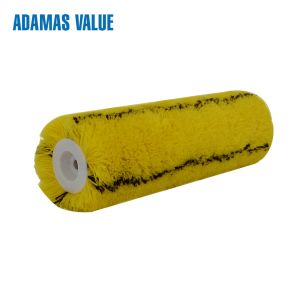 China Stitched Yellow Paint Roller Brush Euro - Style  With Cross Stripe on sale