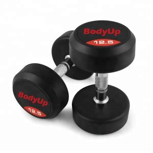 Quality Cross Fit Training Fitness Equipment Dumbbells Solid Rubber Material for sale