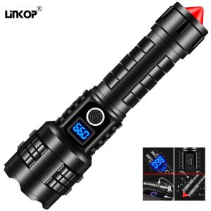 Quality Digital Display Aluminum Alloy LED Flash light Outdoor Long Range Zoom IP65 for sale