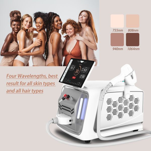 808nm 1064nm 755nm Diode Laser Hair Removal Portable Beauty Machine With MDSAP