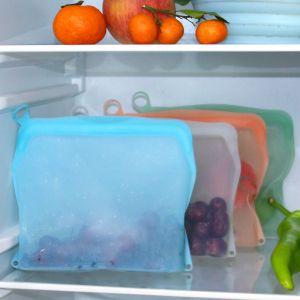 FDA Hermetic Seal Microwave Safe Silicone Food Storage Bag
