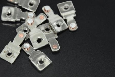 Contact Component Stamping Parts / Brass Electrical Spring Contacts For